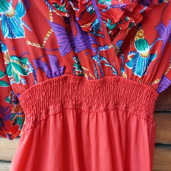 Red Hot Super Flattering Susan Tudor Vintage Jumpsuit Compliment City - Picture 5 of 16